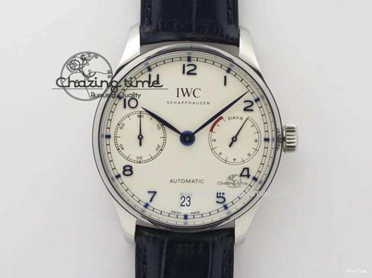 MIROTIME 0128 Unique Portuguese IW3714 Diam ZF V2 1:1 Best Edition Gray Dial On Brown Leather Strap A79350 (Slim Movement) 7250